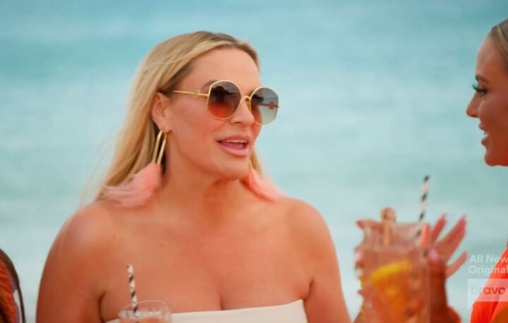 Heather Gay's Gold Sunglasses in Bermuda