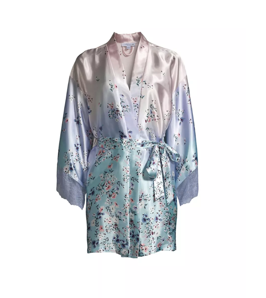 Lisa Barlow's Floral Satin Robe