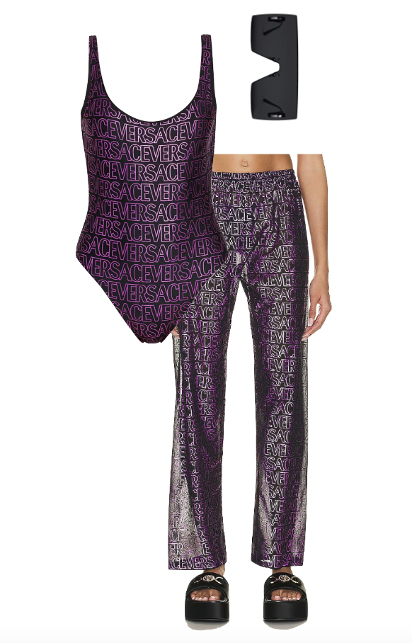 Lisa Barlow's Purple Versace Outfit