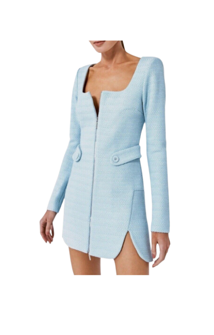 Madison LeCroy's Blue Zip Up Dress