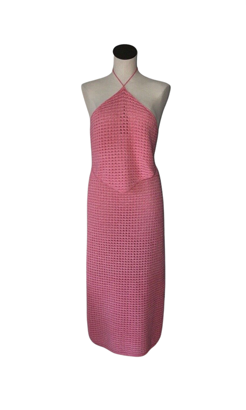 Madison LeCroy's Pink Crochet Skirt Set