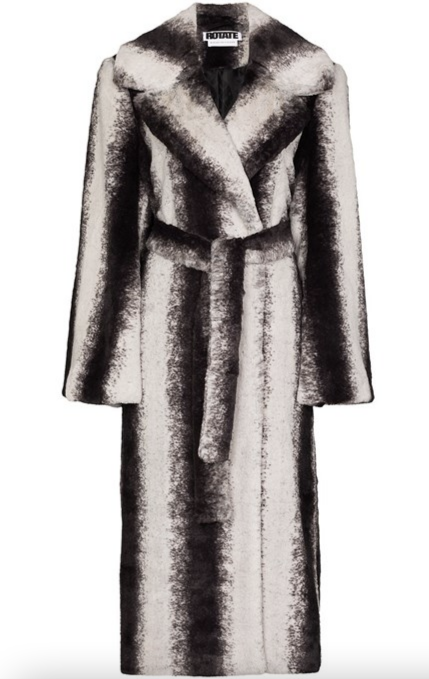 Alexia Echevarria's Black Ombre Fur Coat