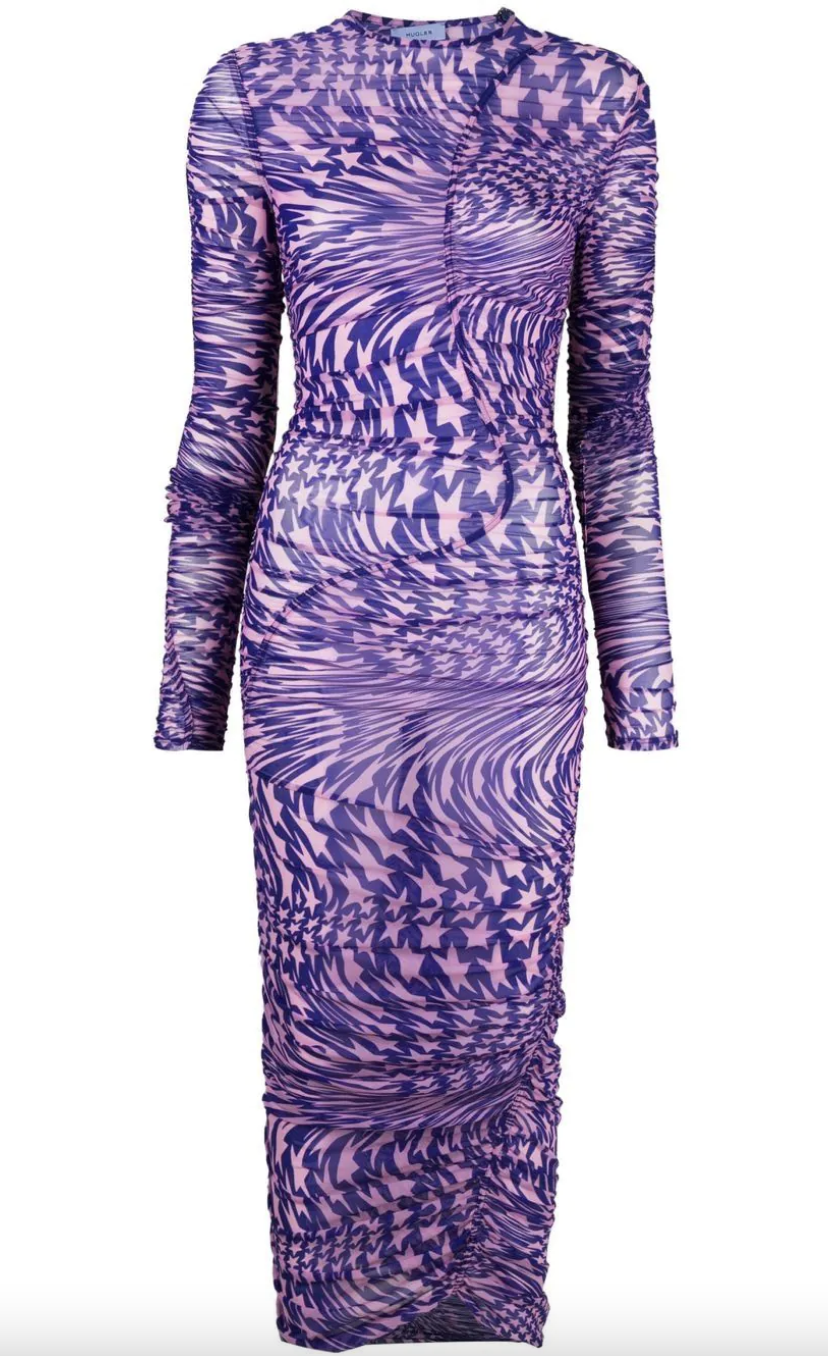 Alexia Echevarria's Purple Printed Dress