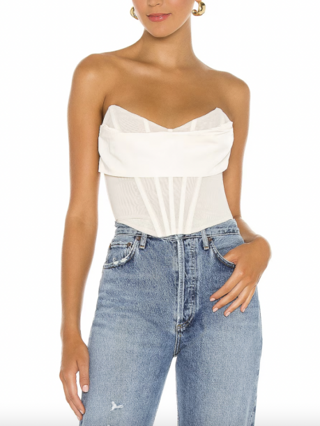 Annamarie Whiley's White Strapless Bustier Top