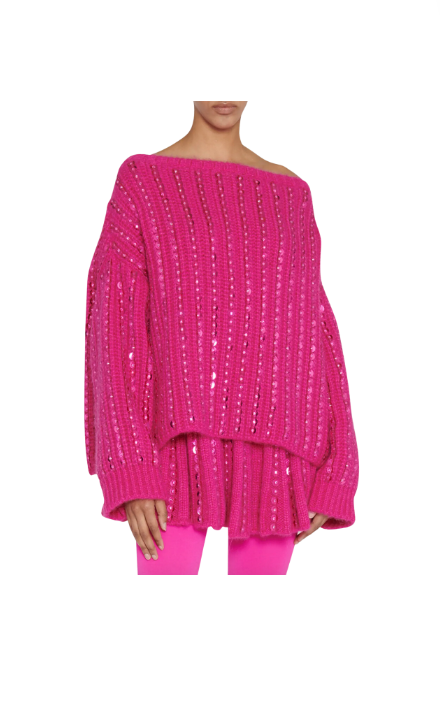 Crystal Kung Minkoff's Pink Sequin Sweater