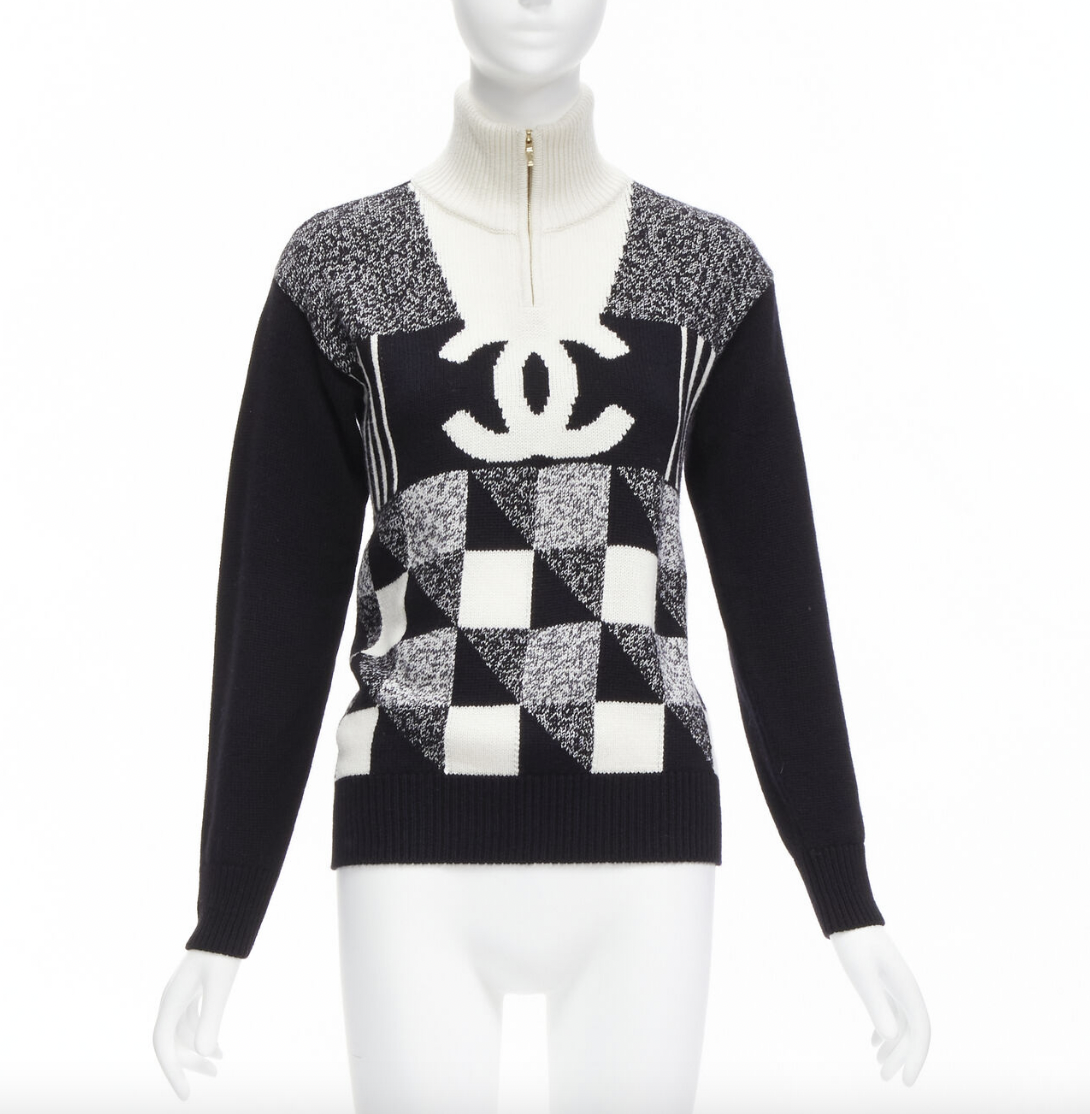 Dorit Kemselys Black and White Chanel Sweater