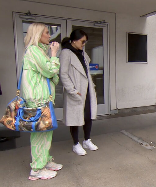 Erika Girardi's Green Printed Track Suit