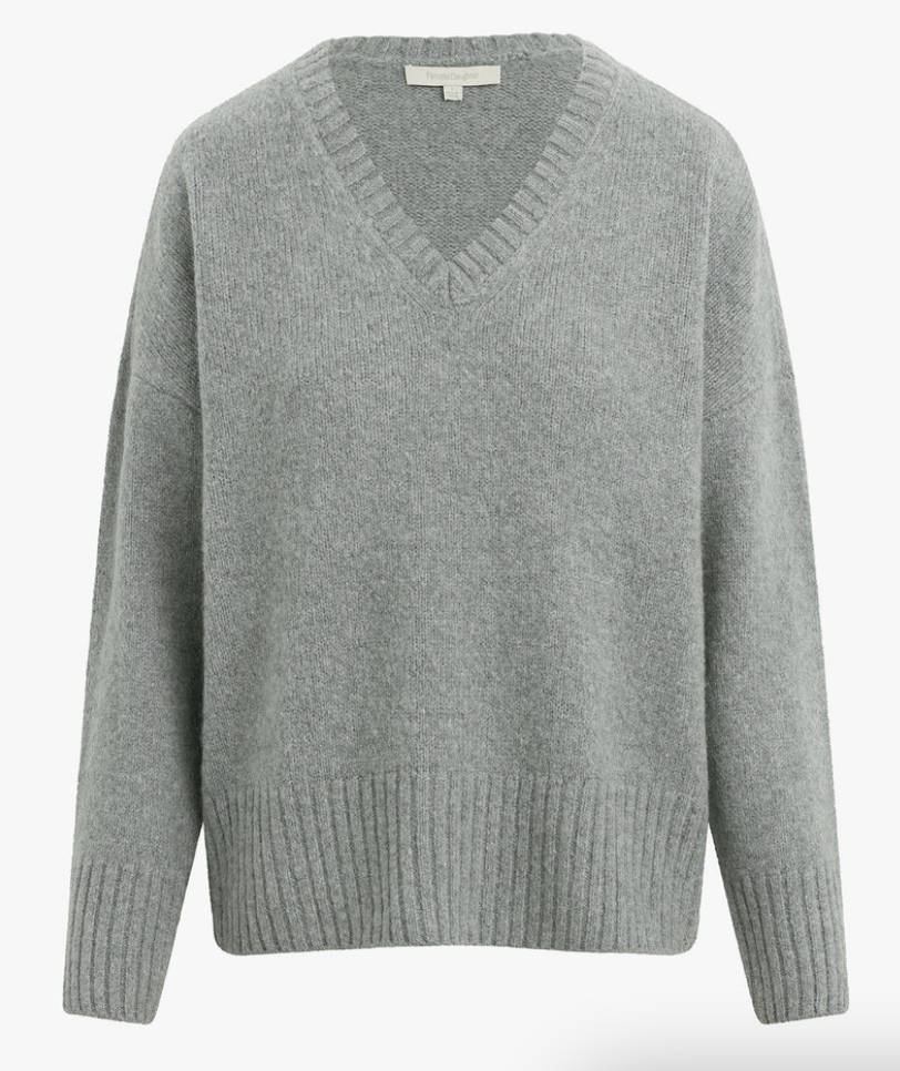 Erin Lichy's Grey V Neck Sweater