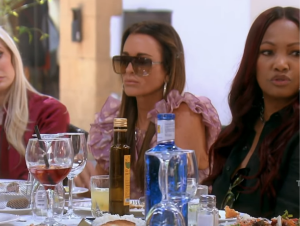 Kyle Richards' Brown Shield Sunglasses