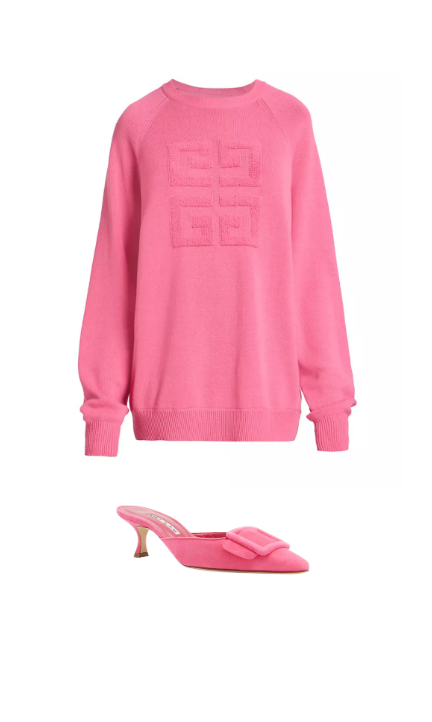 Kyle Richards' Pink Logo Sweater