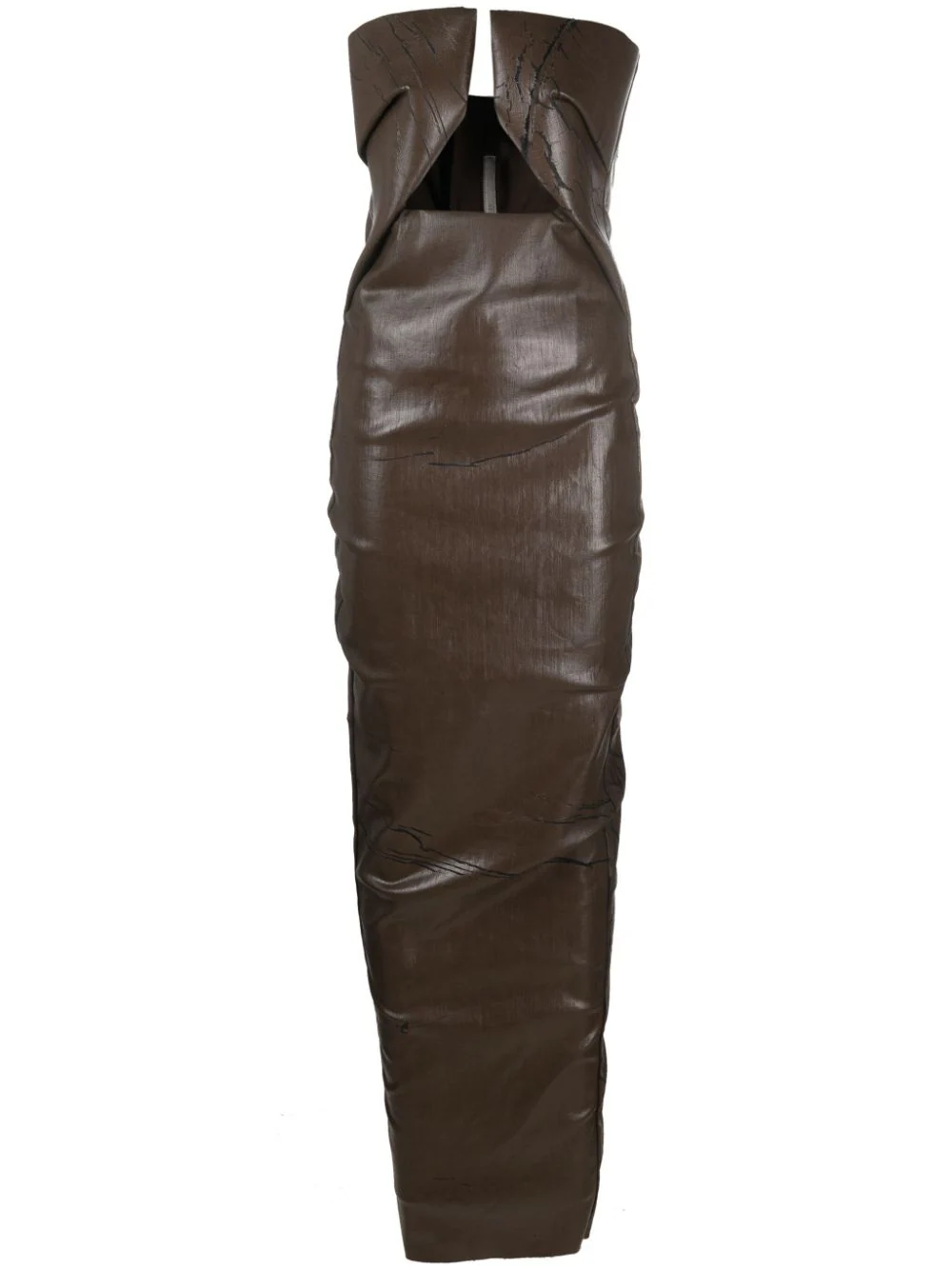 Lisa Hochstein's Brown Leather Dress on WWHL
