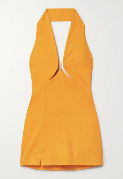 Lisa Hochstein's Yellow Halter Dress