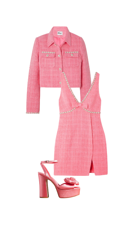 Madison LeCroy's Pink Embellished Bow Dress