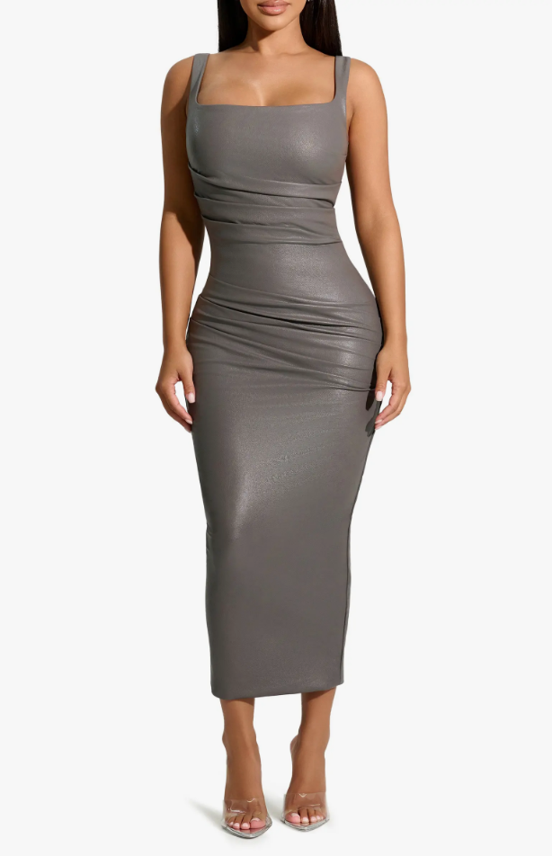 Melissa Gorga's Grey Leather Dress