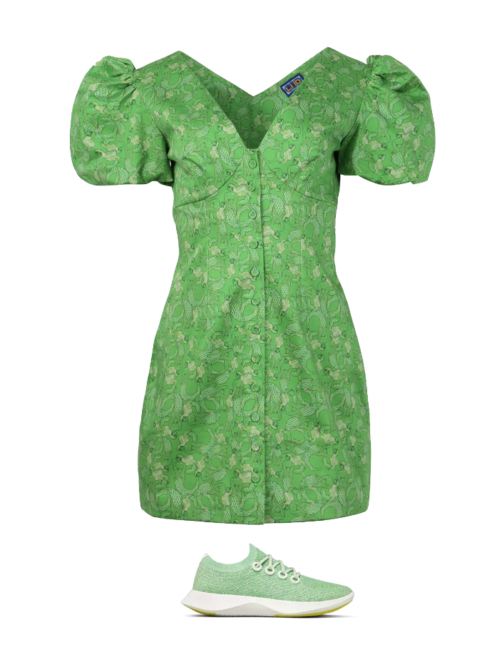 Sutton Stracke's Green Lace Dress