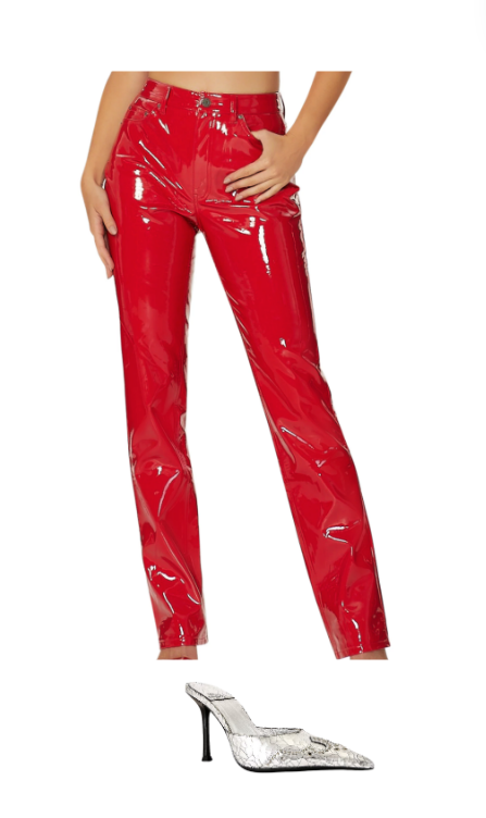 Amanda Batula's Red Leather Pants