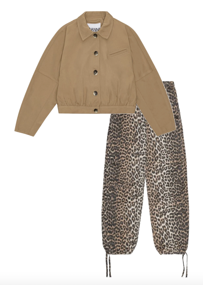 Brynn Whitfield's Tan Jacket and Leopard Pants