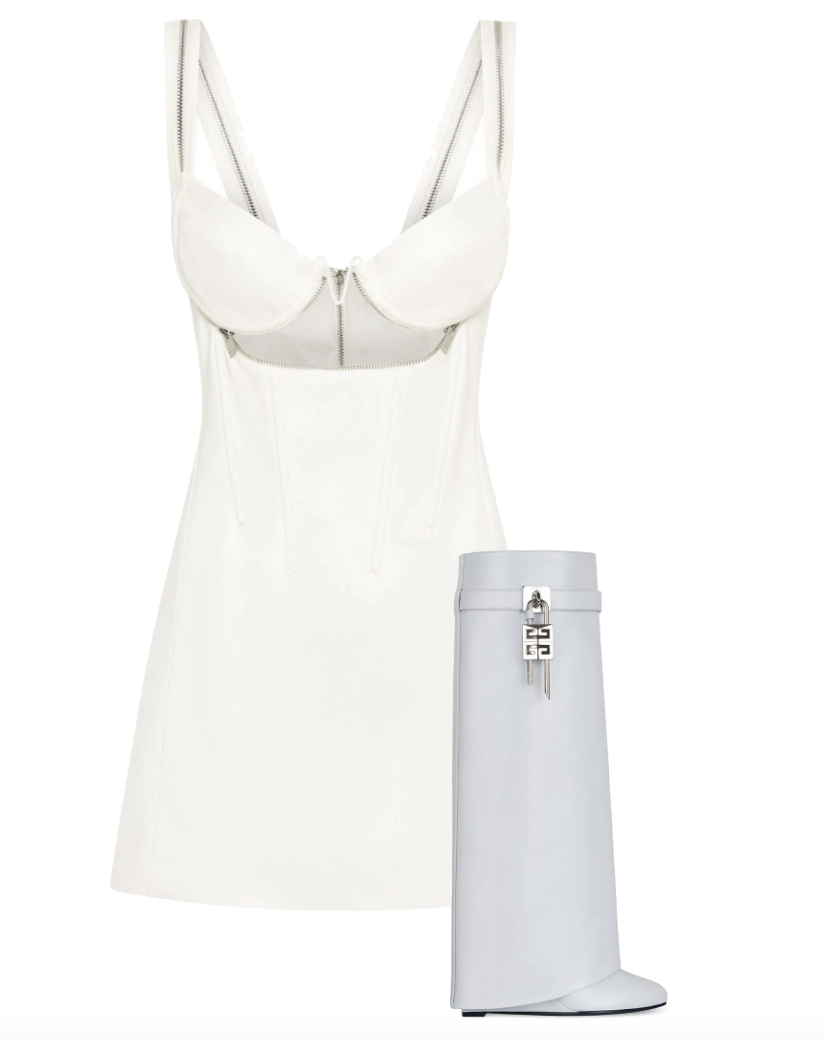 Caroline Stanbury's White V Wire Mini Dress