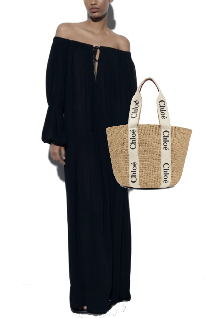 Garcelle Beauvais' Black Off The Shoulder Maxi Dress