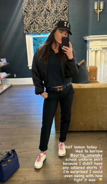 Kyle Richards' Black Cropped Bomber Jacket