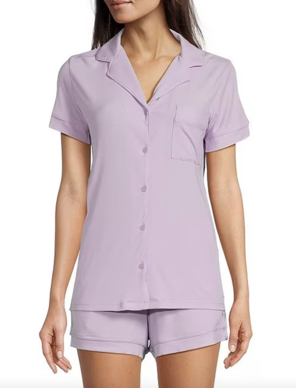 Lala Kent's Purple Short Sleeve Pajama Set