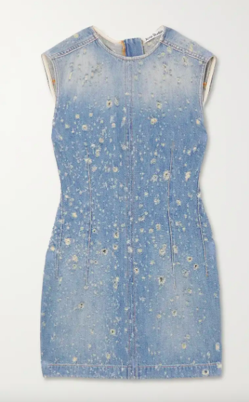 Lisa Hochstein's Distressed Denim Dress