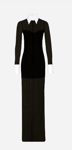 Marysol Patton's Black Dress with White Collar