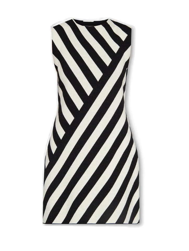 Sutton Stracke's Black and White Striped Dress