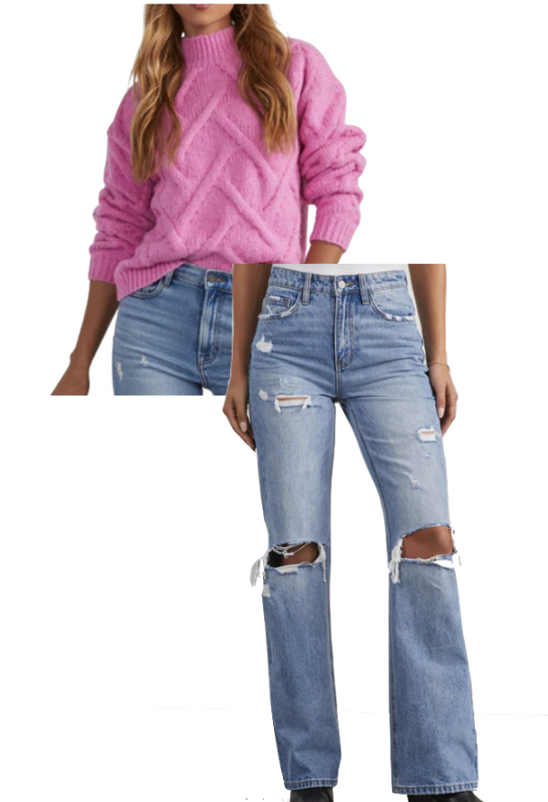 Tamra Judge's Pink Sweater and Jeans