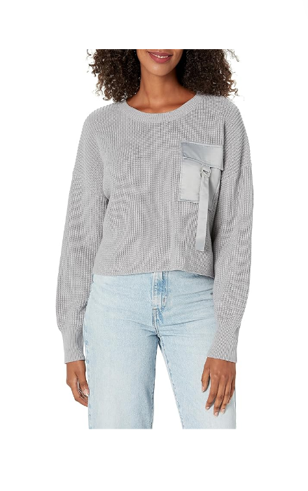 Whitney Rose's Grey Pocket Detail Sweater