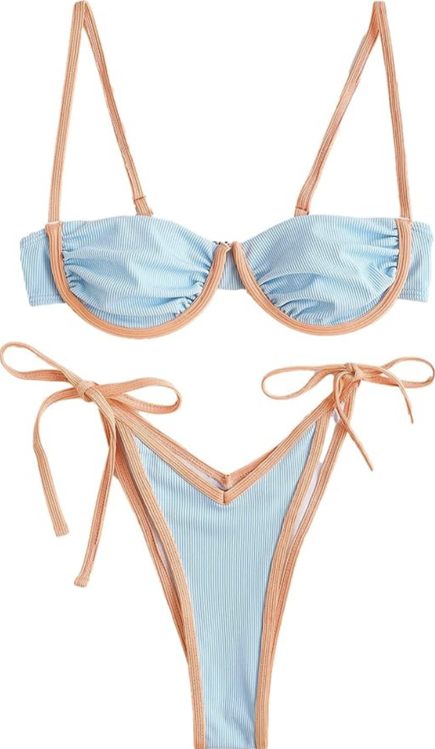 Ally Lewber's Blue Wired Bikini