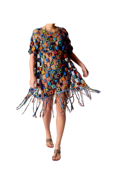 Danielle Olivera's Multicolor Crochet Cover Up