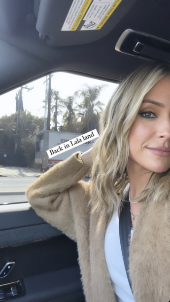 Kristin Cavallari's Tan Fuzzy Cardigan