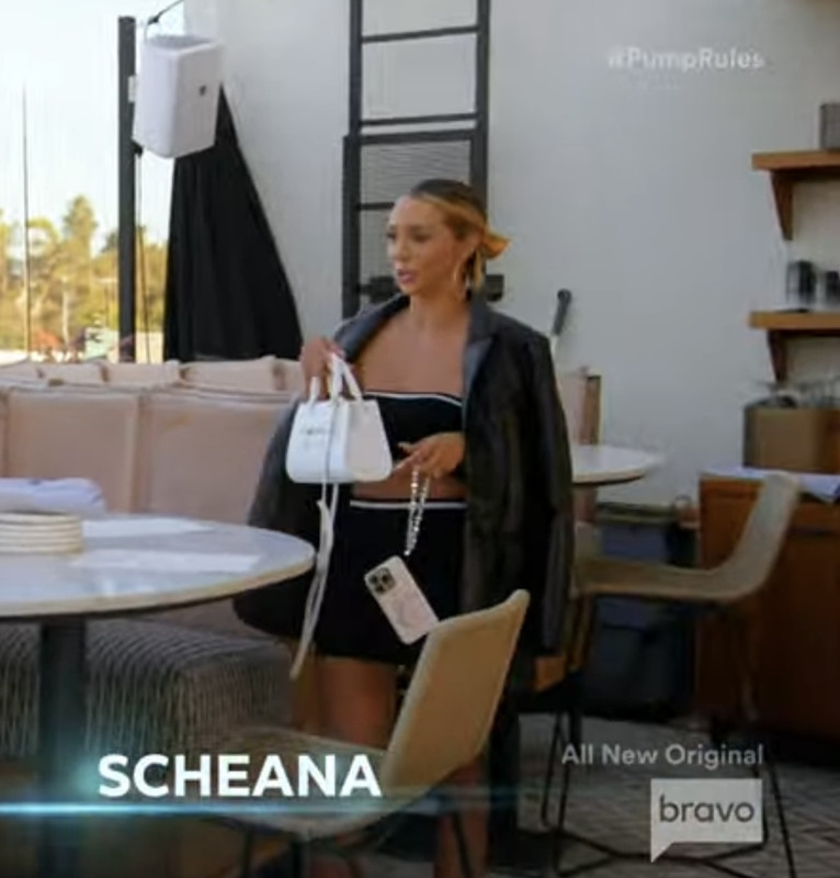 Scheana Shay's Black Tube Top And Mini Skirt