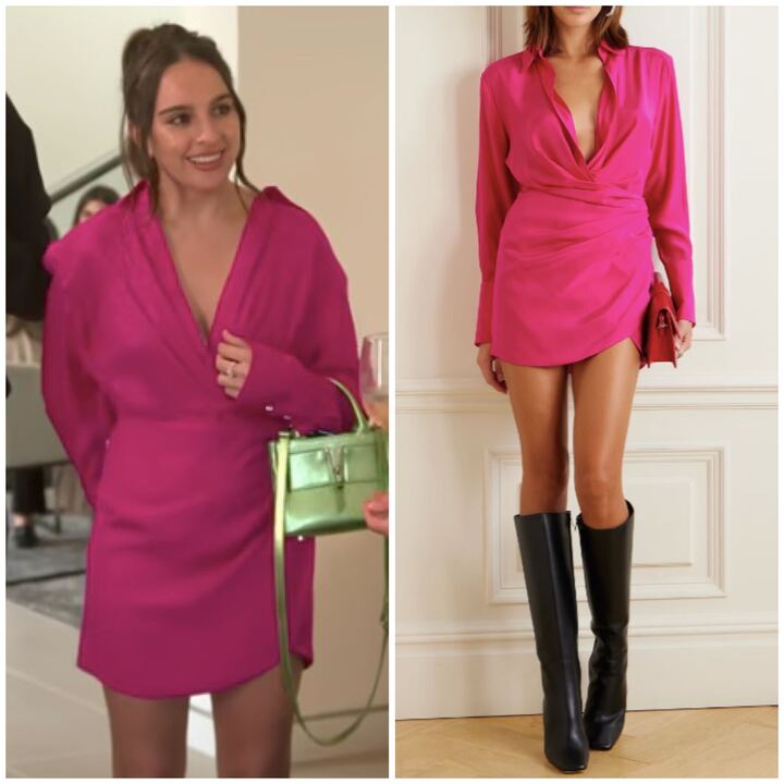 Alexia Umansky's Pink Draped Shirt Dress Buying Beverly Hills