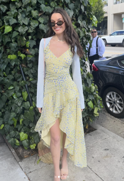 Ally Lewber's Yellow Floral Dress