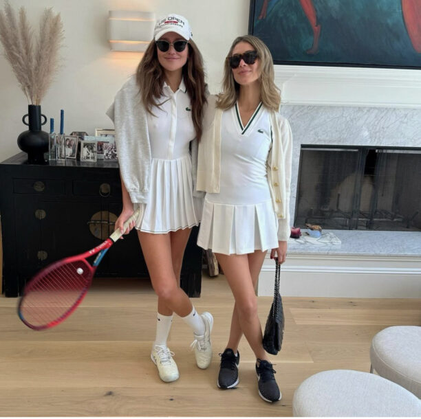 Brynn Whitfield and Erin Lichy's White Pleated Dresses
