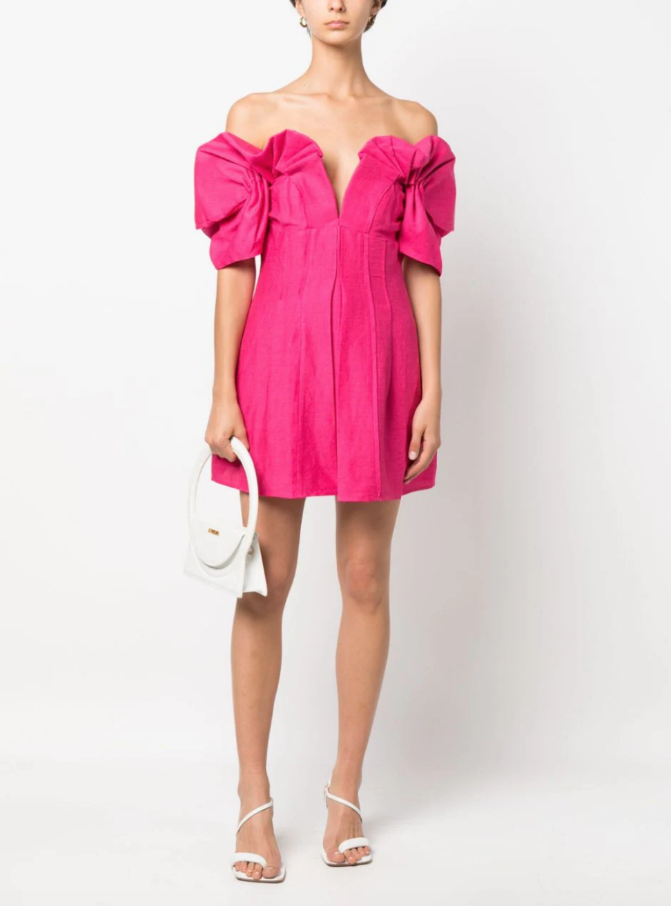 Danielle Olivera's Pink Off The Shoulder Dress