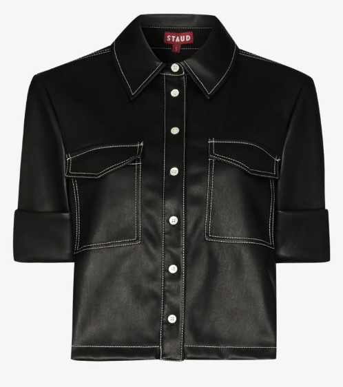 Gabby Prescod's Black Leather Shirt