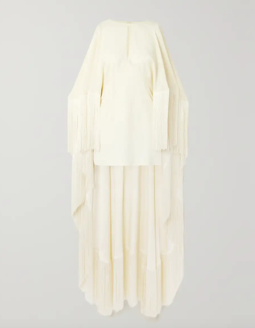 Jessel Taank's White Fringe Dress