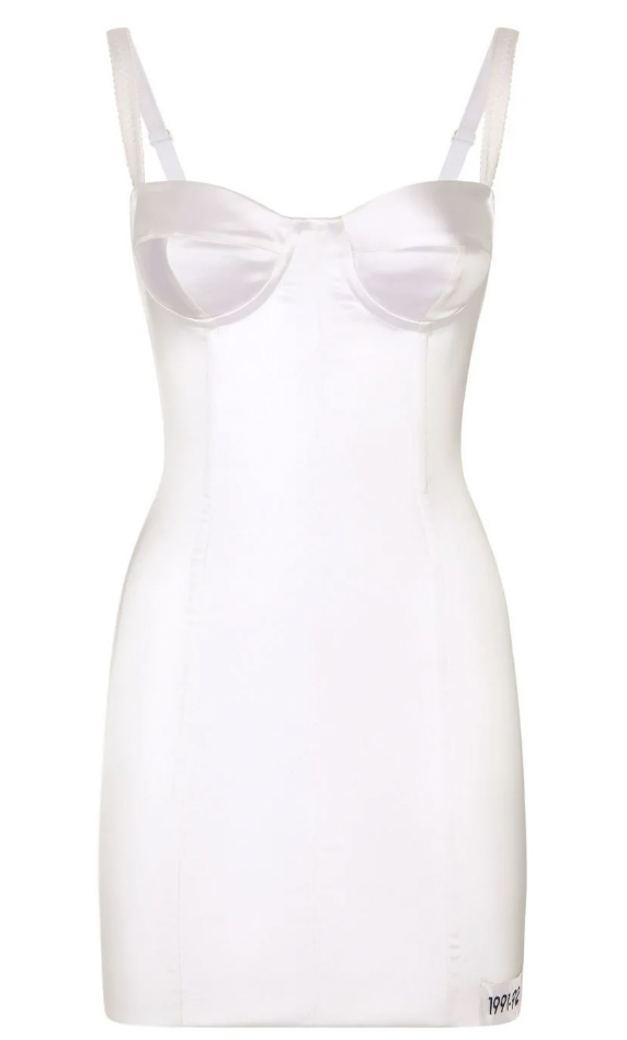 Kenya Moore's White Corset Mini Dress