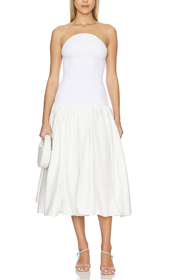 Kiki Barth's White Strapless Dress