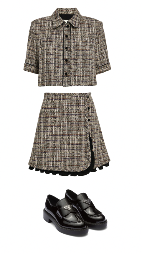 Lala Kent's Cropped Tweed Jacket and Mini Skirt