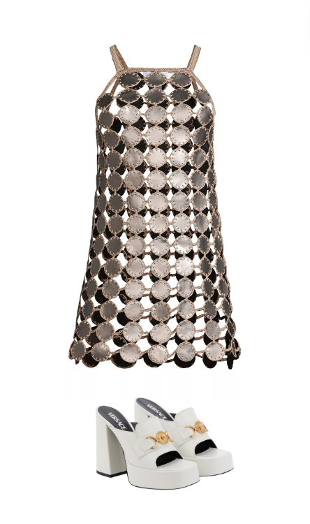 Lindsay Hubbard's Silver Crochet Dress
