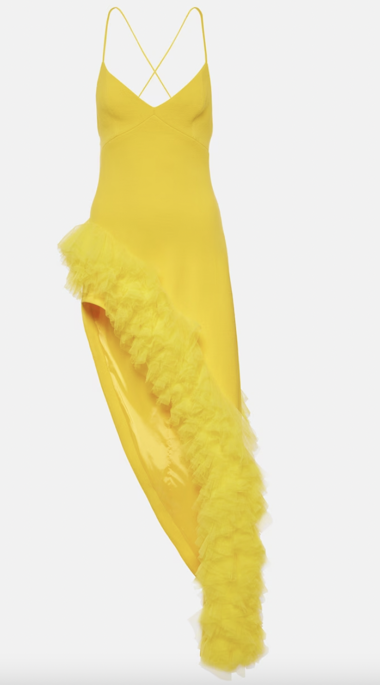 Lisa Hochstein's Yellow Ruffle Cami Dress