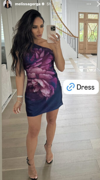 Melissa Gorga's Floral One Shoulder Mini Dress