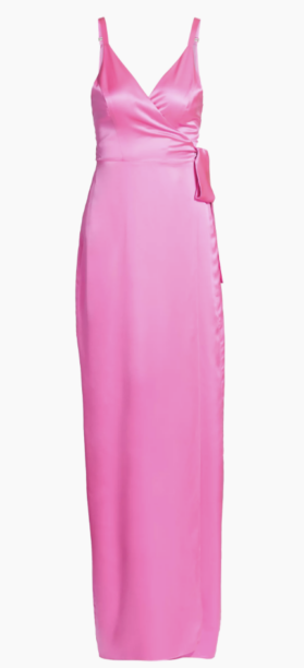 Melissa Gorga's Pink Satin Maxi Dress