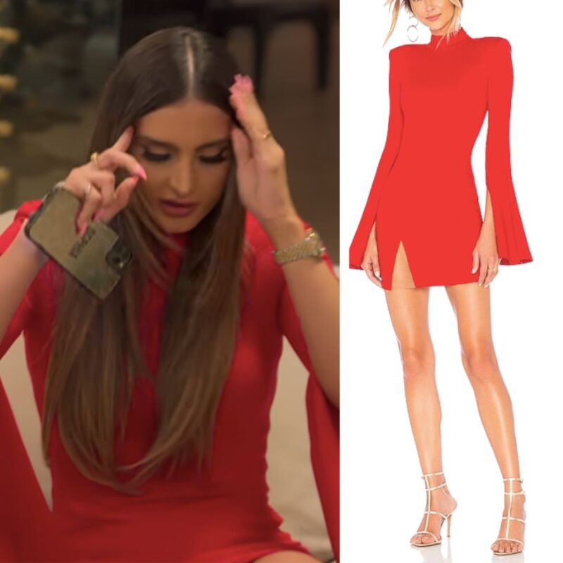 Sophia Umansky's Red Slit Sleeve Mini Dress Buying Beverly Hills