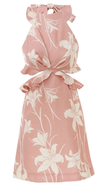 Sutton Stracke's Pink Floral Mini Dress