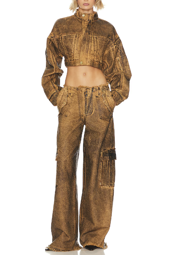 Tracy Tutor's Brown Vintage Cargo Pant Set